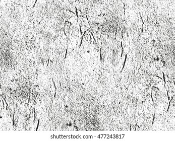 Distressed overlay texture of cracked concrete. grunge background. abstract halftone vector illustration