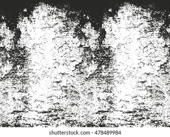 Distressed overlay texture of cracked concrete. grunge background. abstract halftone vector illustration
