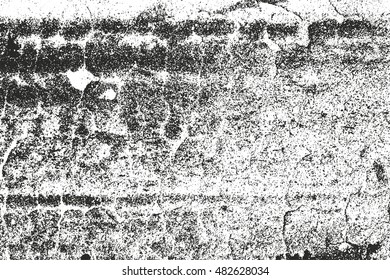 Distressed overlay texture of cracked concrete. grunge background. abstract halftone vector illustration