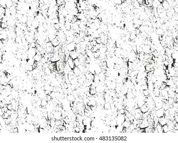 Distressed overlay texture of cracked concrete. grunge background. abstract halftone vector illustration