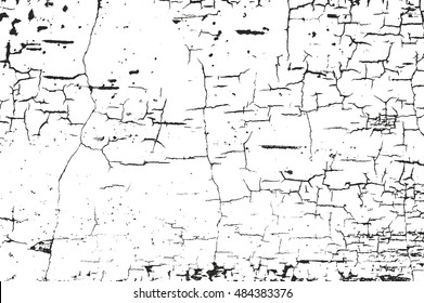 Distressed overlay texture of cracked concrete. grunge background. abstract halftone vector illustration