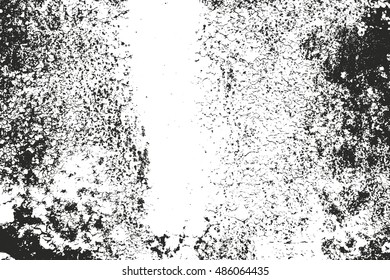 Distressed overlay texture of cracked concrete. grunge background. abstract halftone vector illustration