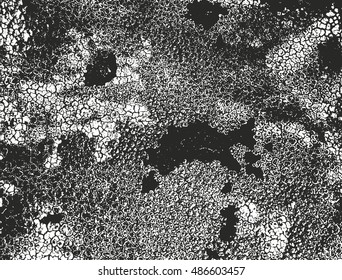 Distressed overlay texture of cracked concrete. grunge background. abstract halftone vector illustration