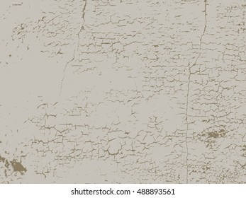 Distressed overlay texture of cracked concrete. grunge background. abstract halftone vector illustration
