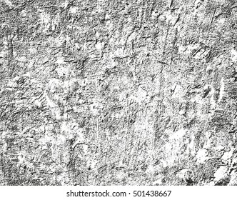 Distressed overlay texture of cracked concrete. grunge background. abstract halftone vector illustration