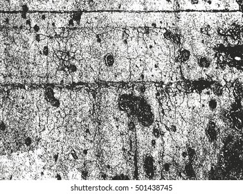 Distressed overlay texture of cracked concrete. grunge background. abstract halftone vector illustration