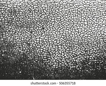 Distressed overlay texture of cracked concrete. grunge background. abstract halftone vector illustration