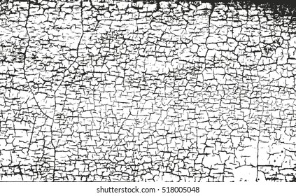 Distressed overlay texture of cracked concrete. grunge background. abstract halftone vector illustration