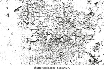 Distressed overlay texture of cracked concrete, stone or asphalt. grunge background. abstract halftone vector illustration