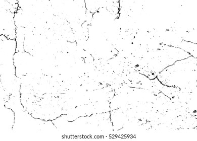 Distressed overlay texture of cracked concrete, stone or asphalt. grunge background. abstract halftone vector illustration
