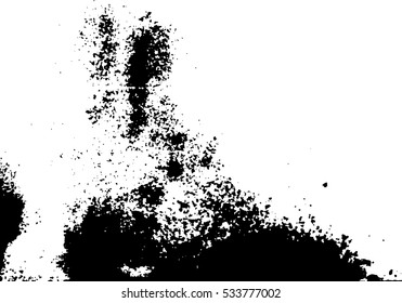 Distressed Overlay Texture - Cracked concrete rock black and white wall vector background.abstract grunge vector illustration.