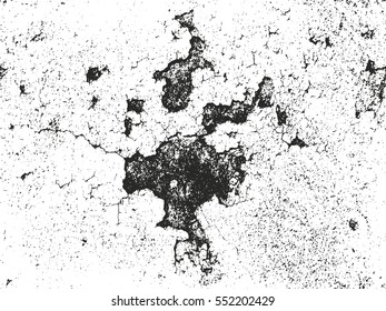 Distressed overlay texture of cracked concrete, stone or asphalt. grunge background. abstract halftone vector illustration