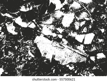 Distressed overlay texture of cracked concrete, stone or asphalt. grunge background. abstract halftone vector illustration