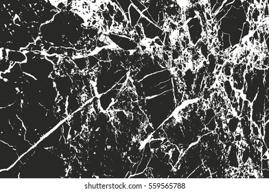 Distressed overlay texture of cracked concrete, stone or asphalt. grunge background. abstract halftone vector illustration