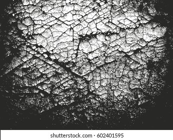 Distressed overlay texture of cracked concrete, stone or asphalt. grunge background. abstract halftone vector illustration