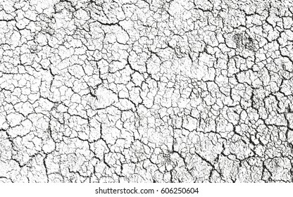 Distressed overlay texture of cracked concrete, stone or asphalt. grunge background. abstract halftone vector illustration