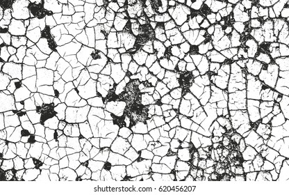 Distressed overlay texture of cracked concrete, stone or asphalt. grunge background. abstract halftone vector illustration