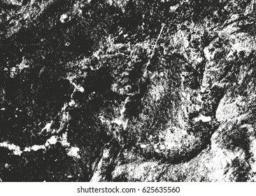 Distressed overlay texture of cracked concrete, stone or asphalt. grunge background. abstract halftone vector illustration