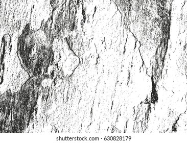 Distressed overlay texture of cracked concrete, stone or asphalt. grunge background. abstract halftone vector illustration