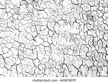 Distressed overlay texture of cracked concrete, stone or asphalt. grunge background. abstract halftone vector illustration