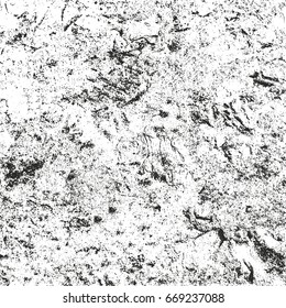 Distressed overlay texture of cracked concrete, stone or asphalt. grunge background. abstract halftone vector illustration