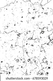 Distressed overlay texture of cracked concrete, stone or asphalt. grunge background. abstract halftone vector illustration