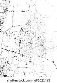 Distressed overlay texture of cracked concrete, stone or asphalt. grunge background. abstract halftone vector illustration