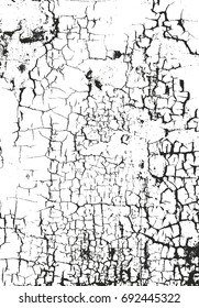 Distressed overlay texture of cracked concrete, stone or asphalt. grunge background. abstract halftone vector illustration
