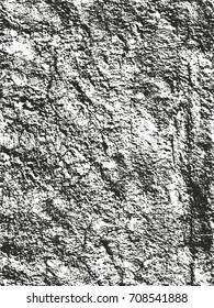 Distressed overlay texture of cracked concrete, stone or asphalt. grunge background. abstract halftone vector illustration
