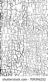 Distressed overlay texture of cracked concrete, stone or asphalt. grunge background. abstract halftone vector illustration