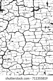 Distressed overlay texture of cracked concrete, stone or asphalt. grunge background. abstract halftone vector illustration
