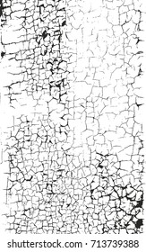 Distressed overlay texture of cracked concrete, stone or asphalt. grunge background. abstract halftone vector illustration