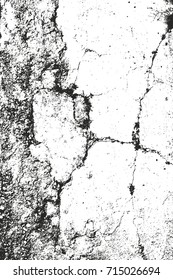 Distressed overlay texture of cracked concrete, stone or asphalt. grunge background. abstract halftone vector illustration