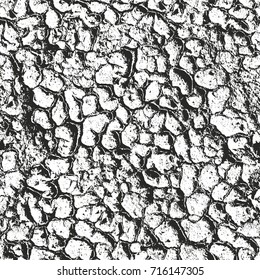 Distressed overlay texture of cracked concrete, stone or asphalt. grunge background. abstract halftone vector illustration
