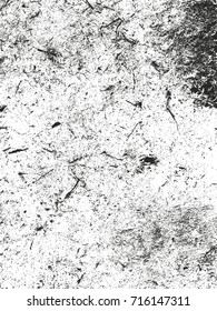 Distressed overlay texture of cracked concrete, stone or asphalt. grunge background. abstract halftone vector illustration