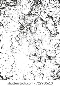 Distressed overlay texture of cracked concrete, stone or asphalt. grunge background. abstract halftone vector illustration