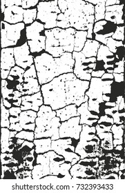Distressed overlay texture of cracked concrete, stone or asphalt. grunge background. abstract halftone vector illustration