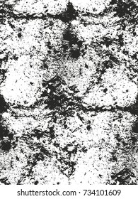 Distressed overlay texture of cracked concrete, stone or asphalt. grunge background. abstract halftone vector illustration