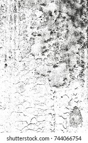 Distressed overlay texture of cracked concrete, stone or asphalt. grunge background. abstract halftone vector illustration