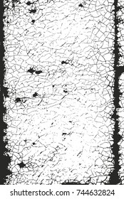 Distressed overlay texture of cracked concrete, stone or asphalt. grunge background. abstract halftone vector illustration