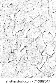 Distressed overlay texture of cracked concrete, stone or asphalt. grunge background. abstract halftone vector illustration