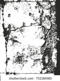 Distressed overlay texture of cracked concrete, stone or asphalt. grunge background. abstract halftone vector illustration