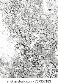 Distressed overlay texture of cracked concrete, stone or asphalt. grunge background. abstract vector illustration