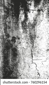 Distressed overlay texture of cracked concrete, stone or asphalt. grunge background. abstract halftone vector illustration