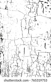 Distressed overlay texture of cracked concrete, stone or asphalt. grunge background. abstract halftone vector illustration