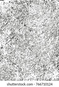 Distressed overlay texture of cracked concrete, stone or asphalt. grunge background. abstract halftone vector illustration