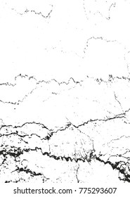 Distressed overlay texture of cracked concrete, stone or asphalt. grunge background. abstract halftone vector illustration