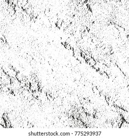 Distressed overlay texture of cracked concrete, stone or asphalt. grunge background. abstract halftone vector illustration
