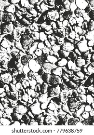 Distressed overlay texture of cracked concrete, stone or asphalt. grunge background. abstract halftone vector illustration