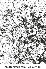Distressed overlay texture of cracked concrete, stone or asphalt. grunge background. abstract halftone vector illustration